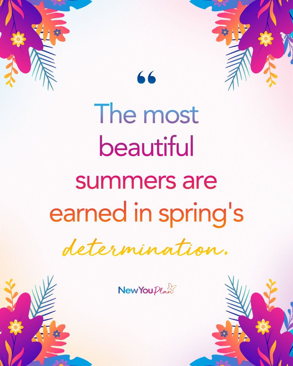 NewYouPlan's tweet image. 🌸 The most beautiful summers are earned in spring’s determination.
Every small step you take now builds the confidence you’ll shine with later. 💪
👇 What’s one goal you’re sticking to this spring?

#TheNewYouPlan #SpringGoals #SummerGlowUp #TransformationJourney