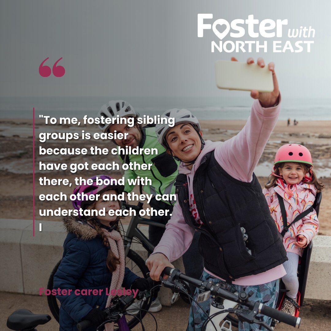 Could you share your home by fostering siblings? For Foster with North East partners, keeping brothers and sisters together is a priority, and we're always looking for foster carers who can welcome sibling groups. Visit orlo.uk/C6YVE to read our article