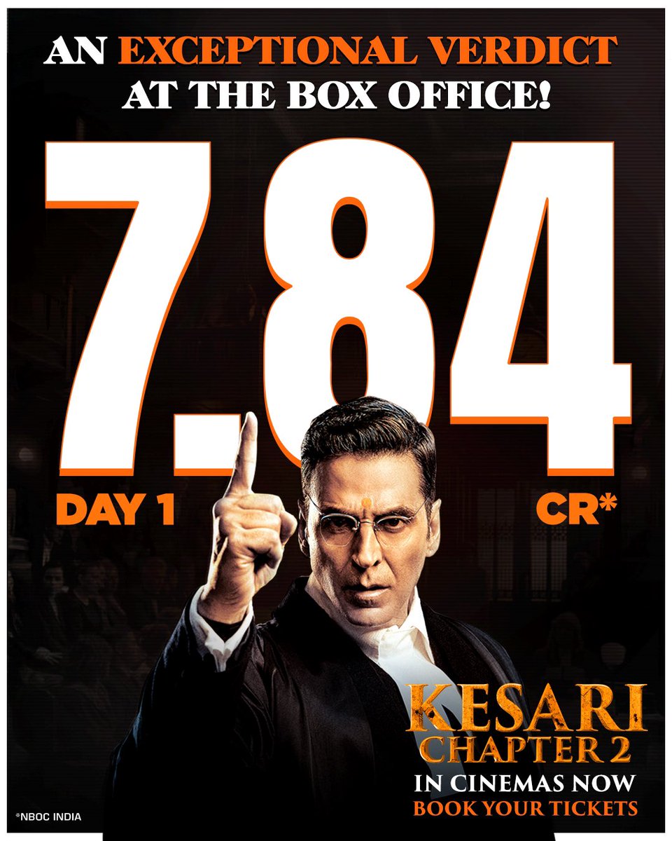 A film about justice. A journey of truth. A triumph at the box office.

Book your tickets now.
🔗 - linktr.ee/KesariChapter2

#KesariChapter2 in cinemas now, worldwide.