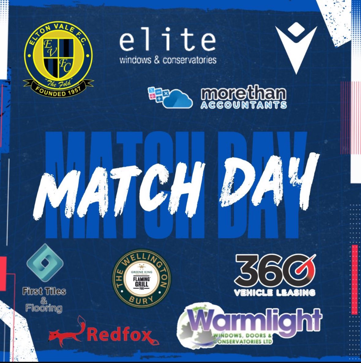 Elton Vale FC (@eltonvalefc) on Twitter photo Only 1 game for our sides this afternoon and it sees our 1st Team at HOME as they entertain <a href="/SacredHeartFC/">Rochdale Sacred Heart FC</a> !
🏟️ EVFC🔵⚫️BL8 2RZ
⏰ 14:00 KO
🍻🥧☕️ Bar will be open
Please get down if you can ! 🤝
#UTV🔵⚫️ Only 1 game for our sides this afternoon and it sees our 1st Team at HOME as they entertain <a href="/SacredHeartFC/">Rochdale Sacred Heart FC</a> !
🏟️ EVFC🔵⚫️BL8 2RZ
⏰ 14:00 KO
🍻🥧☕️ Bar will be open
Please get down if you can ! 🤝
#UTV🔵⚫️
