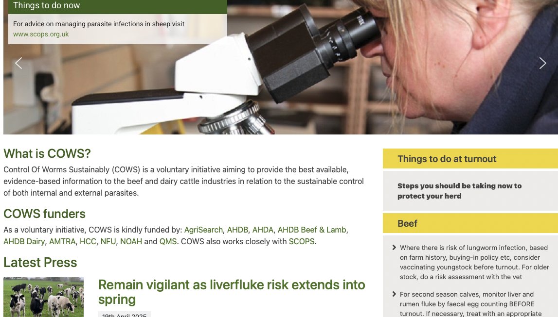 COWSworms's tweet image. The 'Things to Do Now' panel on the COWS website is split into 3 critical time periods - housing, turnout and summer grazing - offering a snapshot of the things farmers should be thinking about right now. The activities for turnout have just been turned on!