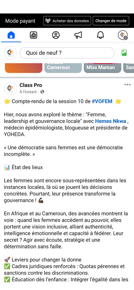 ClassPro_237's tweet photo. Un seul mot, merci pour cette session inspirante @HemesNkwa . ✨🙏🏿

#ClassPro
#VOFEM2025
#LeadershipFeminin
#gouvernancelocale https://t.co/kEksIjKgNn