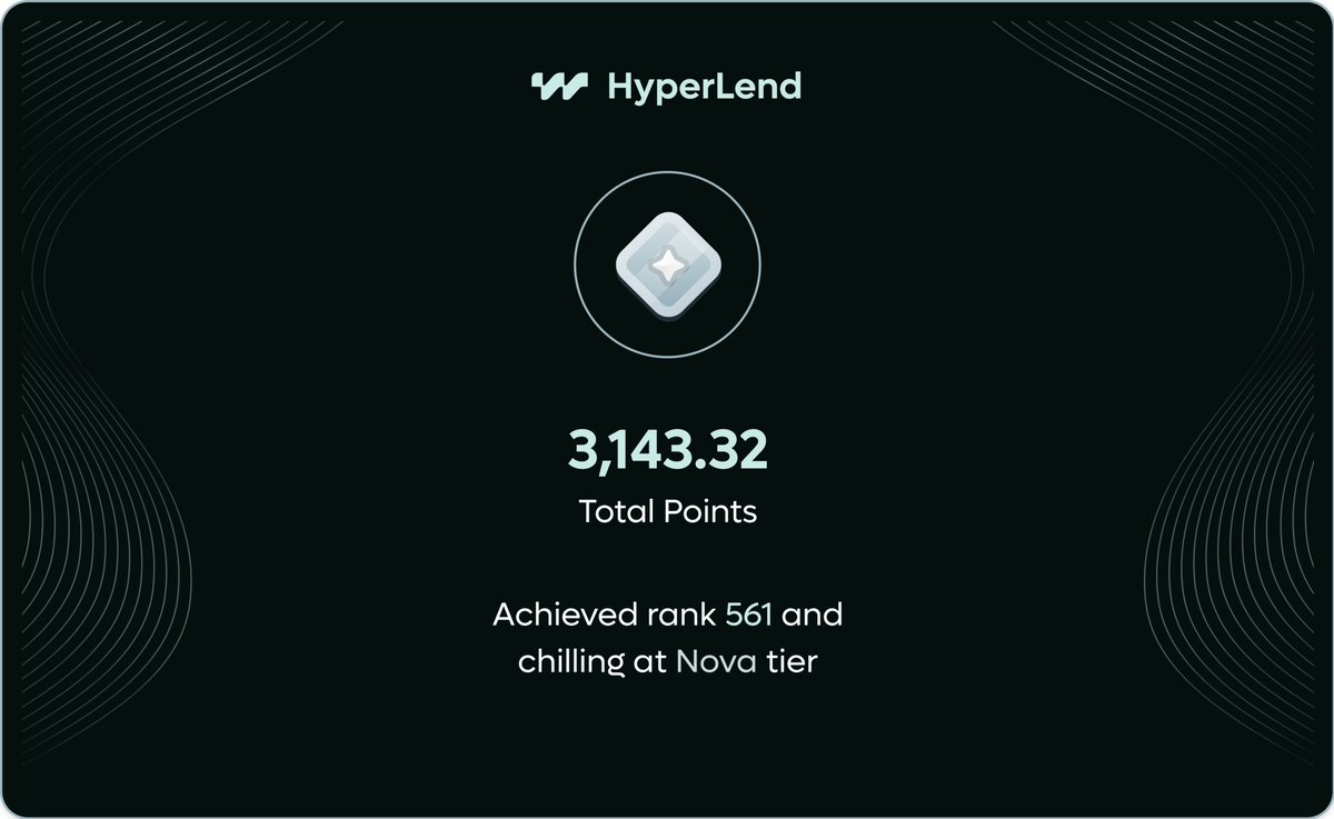Hyperliquid_CN's tweet photo. 在 @hyperlendx 上进行耕作 – 我的小型portfolio策略：

步骤 1: 在 @stakedhype: https://t.co/mCir0ubNpJ 上质押 $HYPE -> $stHYPE (~ 2.1%)

步骤 2: 使用 $stHYPE 在 Hyperlend 上进行供应: https://t.co/8uMJywfawK (#wstHYPE 池) ~ 年收益率 2.03% 

步骤 3: 开启 E 模式 https://t.co/DLBs9PQpqU