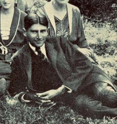 I lie on the grass like a worm.

Franz Kafka, 1909.