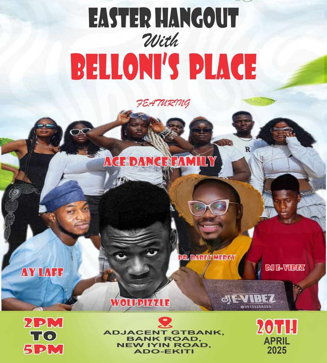 bellonisplace's tweet photo. Only 1 day to go until the ultimate hangout- vibes, laughs, and unforgettable moments!ππ½πΊπΎβ¨π€©π₯°β€οΈ
Got your access code?β¨π
#bellonisplacefood #ekititrends #goodfoodgreatvibes #easterhangout https://t.co/AcHh5deui9