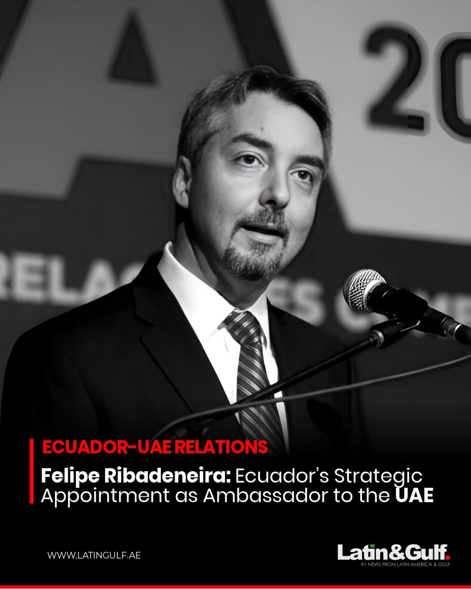 🇦🇪🇪🇨Ecuador president <a href="/DanielNoboaOk/">Daniel Noboa Azin</a> has taken a decisive step to strengthen its relationship with the United Arab Emirates (UAE) by appointing Felipe Ribadeneira <a href="/fribade/">Felipe Ribadeneira</a> as its new Ambassador Extraordinary and Plenipotentiary in UAE.
Full Article: lnkd.in/dg2SjRVV