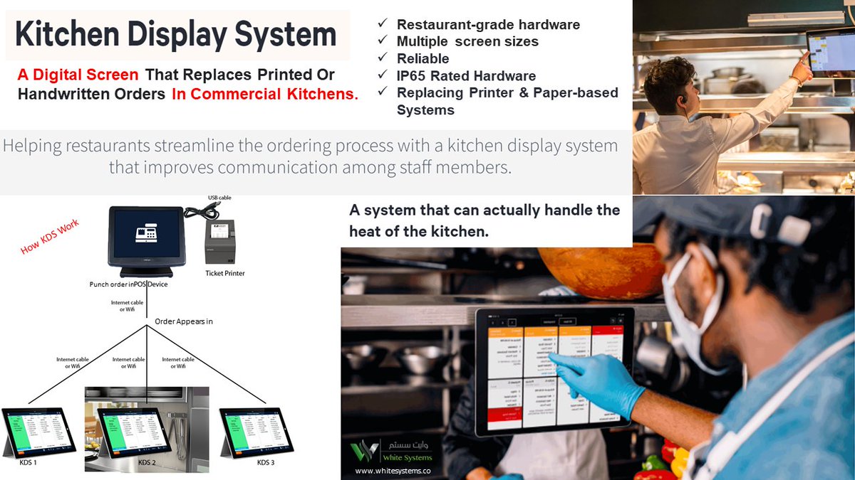 whitesystemskwt's tweet image. 🍽️ Kitchen Display System (KDS) for Restaurants &amp;amp; Cafés
📩 Contact White Systems for Enquiry and Demo:
📧 Email: info@whitesystems.co
🌐 Website: whitesystems.co
📞 Phone: +965-24341427
📱 Mobile: +965-56577879 / +965 96970718
#KitchenDisplaySystem #KDS #RestaurantTech