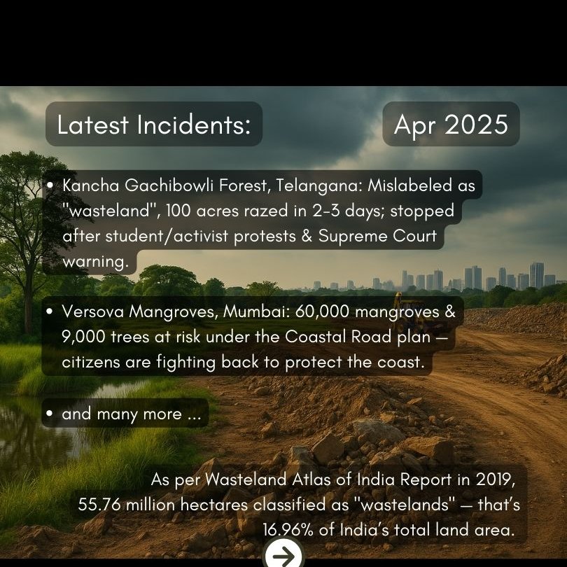 RedefinePurpose's tweet photo. @moefcc @aranya_kfd @DelhiTreesSOS @SupremeCourtIND @CentralIfs This is not the first time. Yet here we are in 2025, still using "wastelands", still replacing living ecosystems with IT Parks, and Eco-Parks — for humans who are more disconnected, and unfulfilled than ever before. @moefcc @aranya_kfd @DelhiTreesSOS @SupremeCourtIND @CentralIfs https://t.co/nFEh1FFCU2