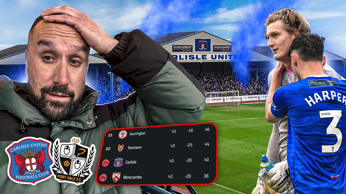 🚨 Brand New Video 

Goal fest, penalty drama and a cracking atmosphere at Brunton park. 

<a href="/officialcufc/">Carlisle United</a> 3-2 <a href="/OfficialPVFC/">Port Vale Football Club</a> 

RETWEETS would be greatly appreciated 

Video via link 🔗 

youtu.be/w9CkGTHyG0E?si…

#cufc #pvfc 

<a href="/DanCUFC/">Dan M - Carlisle</a> 
<a href="/OOCCarlisle/">Out of Context Carlisle</a> <a href="/ARG_CarlisleUFC/">Carlisle United Argentina🇦🇷</a> <a href="/cufcman56/">Alan Sayer 💙</a>