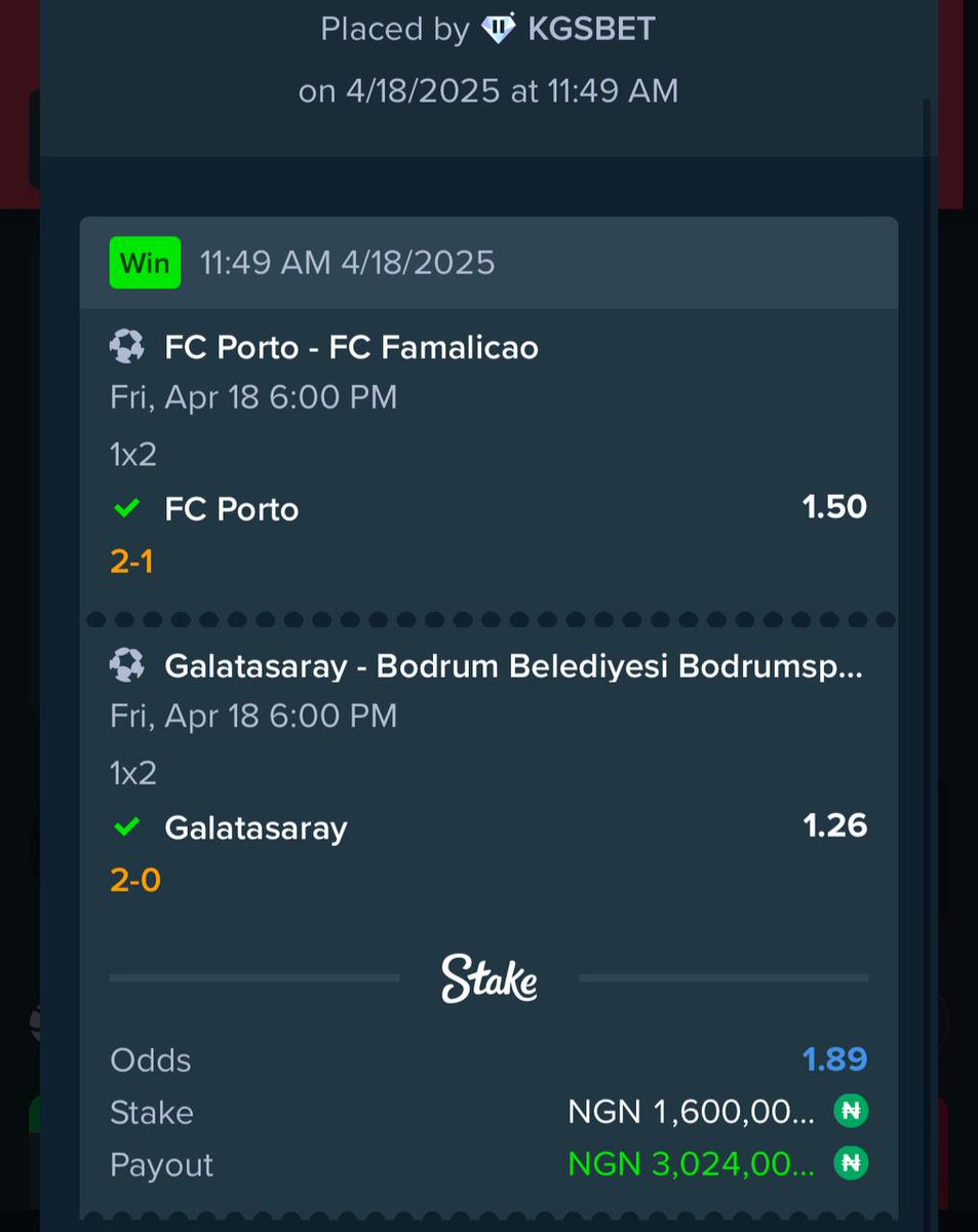 KgsbCommunity's tweet photo. 2/2 STAKE BOTD WON ✅✅ 

N6 MILLION NAIRA SMASHED

REGISTER HERE ⬇️⬇️
https://t.co/3vtX7YlBmH
Promo Code is SOLOMONBET

🆘Need help on how to Deposit? Check @kgsbcommunity_01

Join Us 👇👇👇

https://t.co/igGKIQR1cS https://t.co/Q29kh34f9P