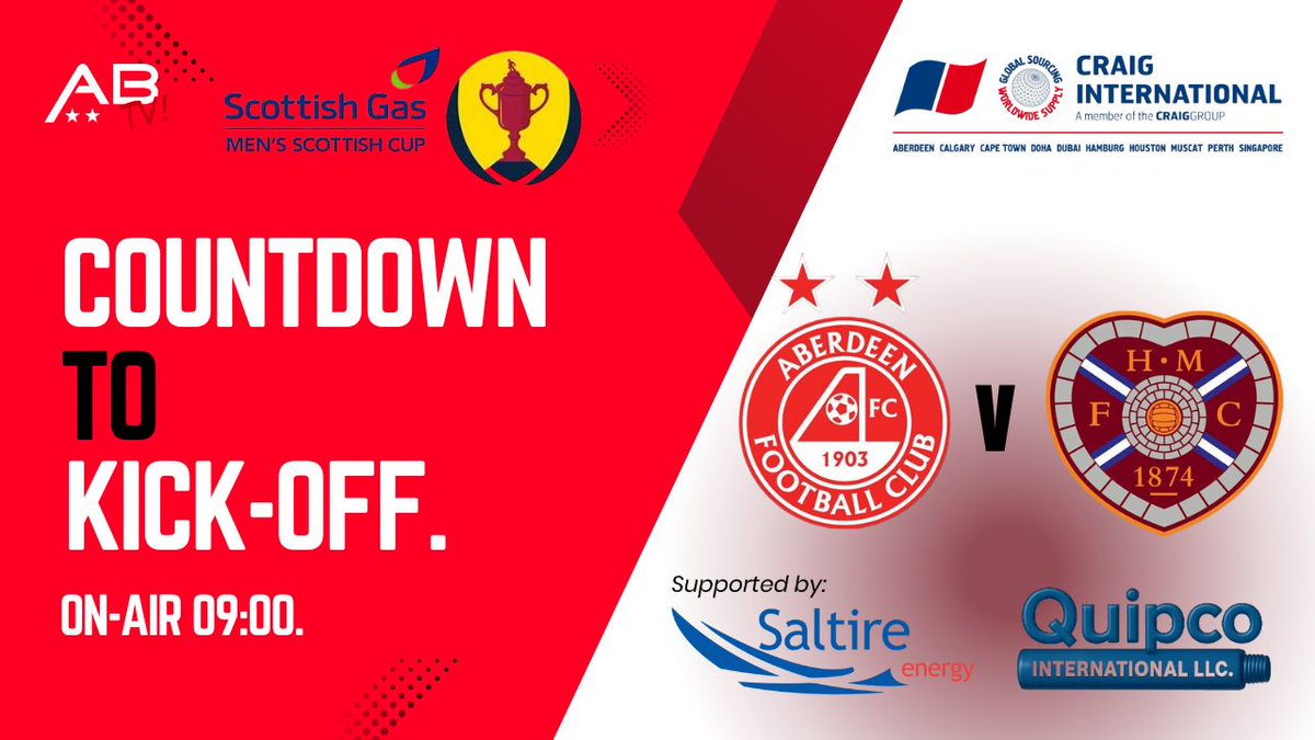 Below is the direct link to this morning's Countdown to Kick-Off Preview show on ABTV via YouTube. I hope you can join me from 09.00 as we look ahead to our Scottish Cup semi-final v Hearts. See you all shortly. youtube.com/live/wkBdfn0RP…