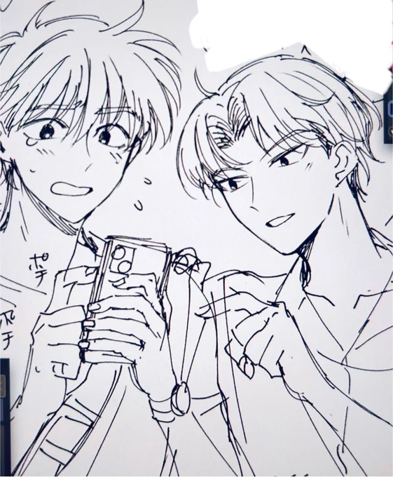 無配ペーパー用の現利土を描いてます 