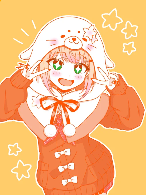 #ホロライブ五十音順に描いたらロボ子さんの時には画力上がってる説29人目 桃鈴ねね#ねねアルバム 