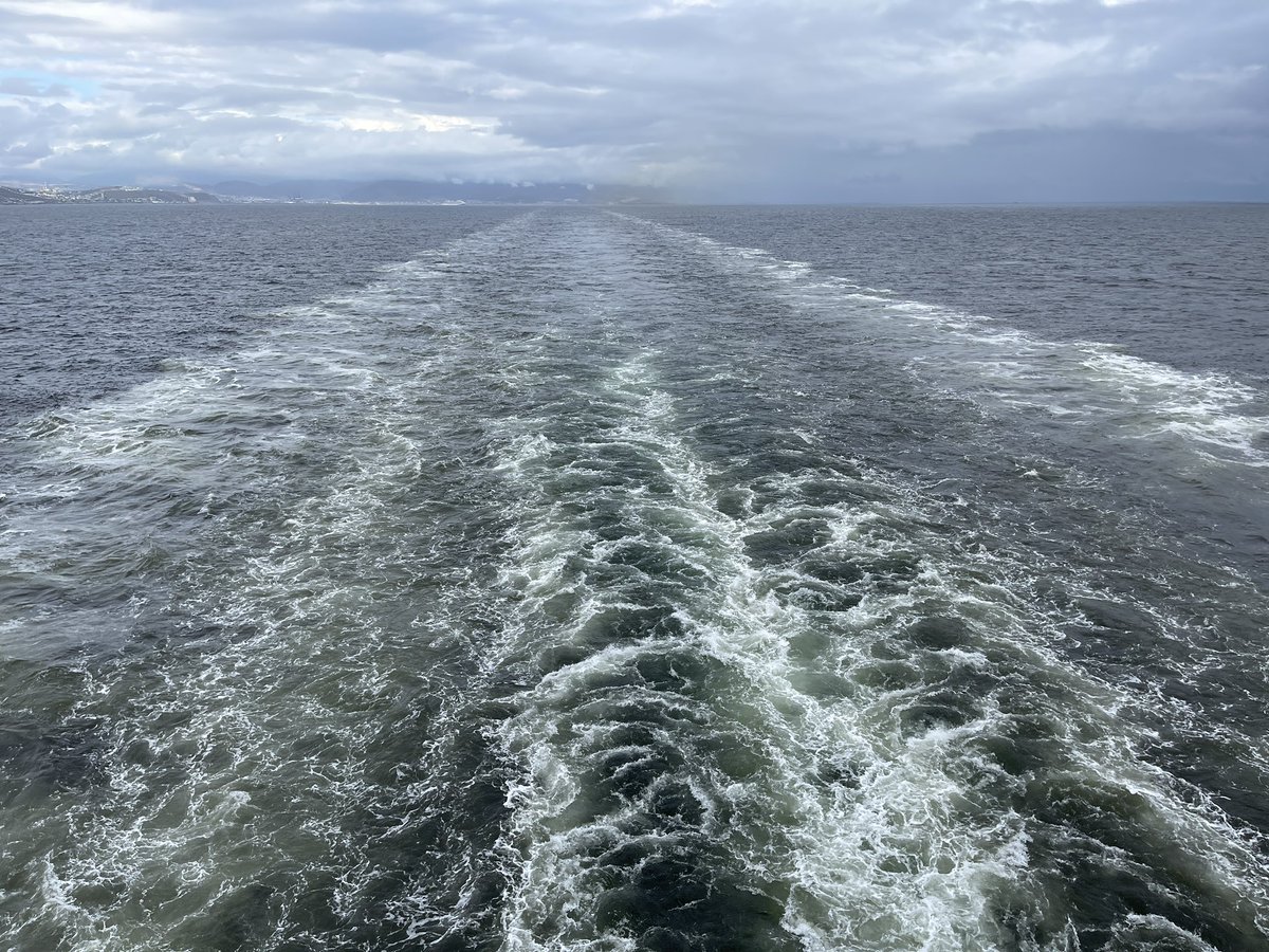 CruiseHog's tweet photo. Who likes a wake view? Sailing out of Ensenada, next port San Francisco. Can you spot the Carnival Panorama following us? #CruiseLife #RubyPrincess https://t.co/ojj4Hqp2sW