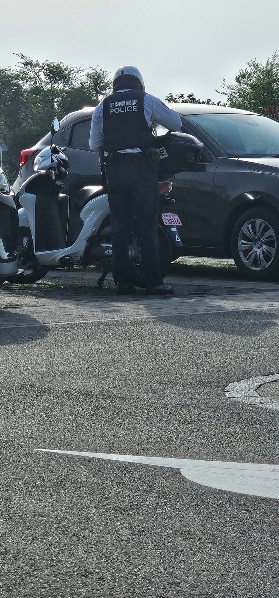 日本平でお巡りさんが何やら取り締まりしております