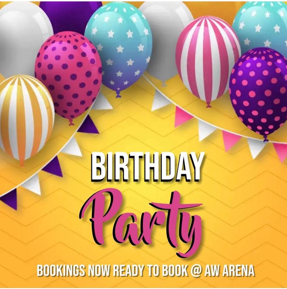 AWArena2025's tweet photo. We are now taking bookings for our birthday parties @our new venue, see what we offer below:
• Football Party
• Mixed Sports Party
• Dodgeball Party 
• Inflatable Party
• Bubble Football Party
• Soft Play Centre Party 
• Darts Party (12 &amp; 10% off

Enquiries@awarena.co.uk https://t.co/4rGffk6bMd
