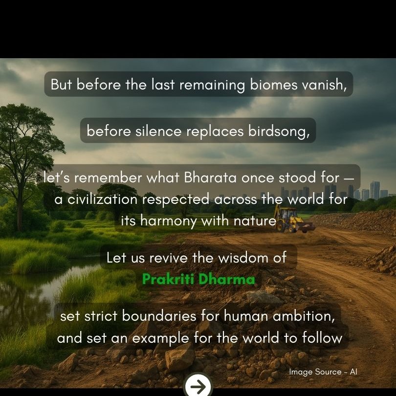 RedefinePurpose's tweet photo. @moefcc @aranya_kfd @DelhiTreesSOS @SupremeCourtIND @CentralIfs #Bharata - once a civilization respected across the world for its harmony with nature. Let us revive the wisdom of #PrakritiDharma. Set strict boundaries for human ambition and set an example for the world to follow
@moefcc
@aranya_kfd
@DelhiTreesSOS
@SupremeCourtIND
@CentralIfs https://t.co/ONN9IxpqAj