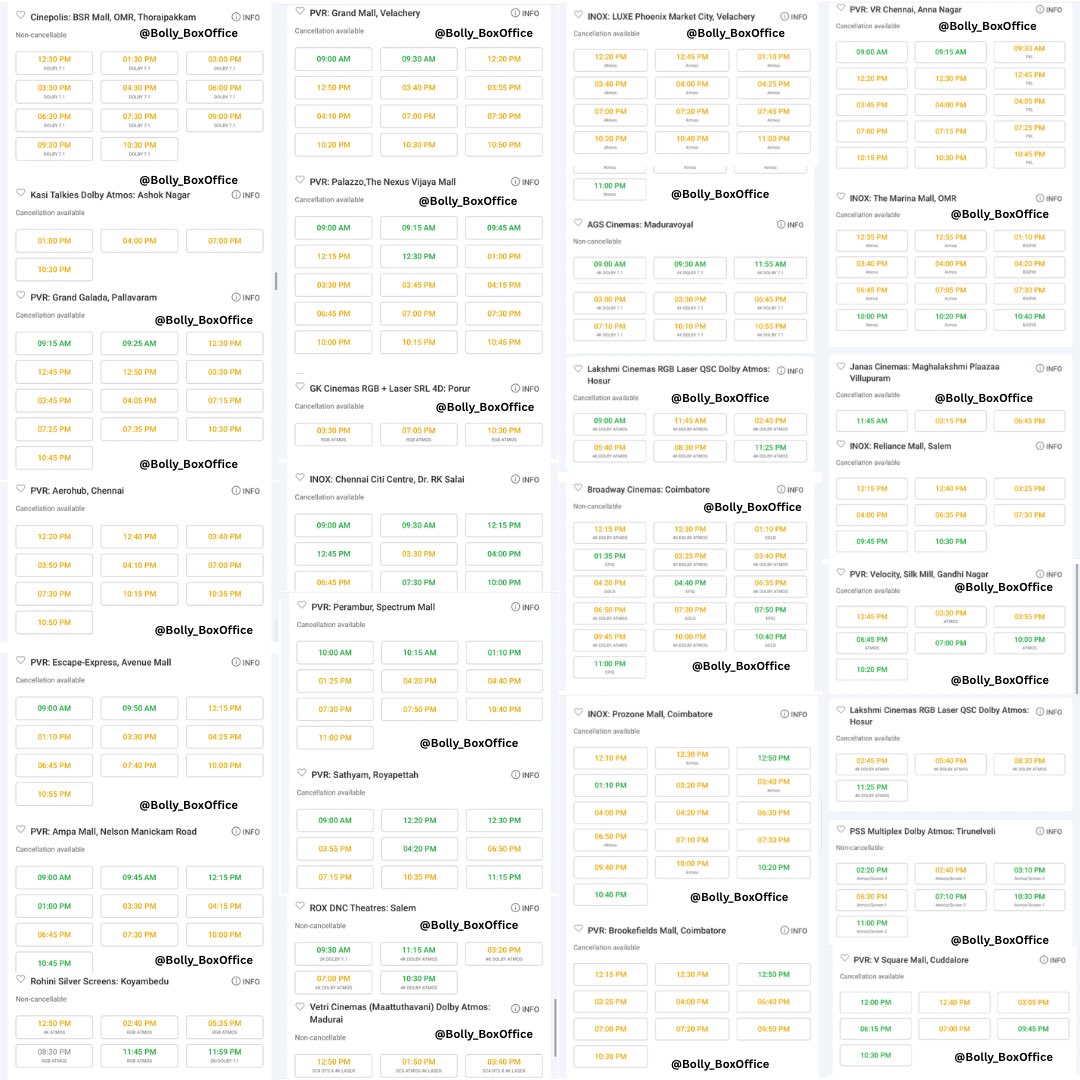 MovieXrayLab's tweet photo. #GoodBadUgly Day-10 TN: Solid Bookings! ЁЯФе
Audience ka craze abhi bhi barkarar hai!
Morning shows mein decent occupancy, aur evening tak expected hai full house!
Weekend vibes already shuru ho chuke hain!
#BoxOffice #TamilCinema #HitHaiBoss https://t.co/OJKcYuabAS