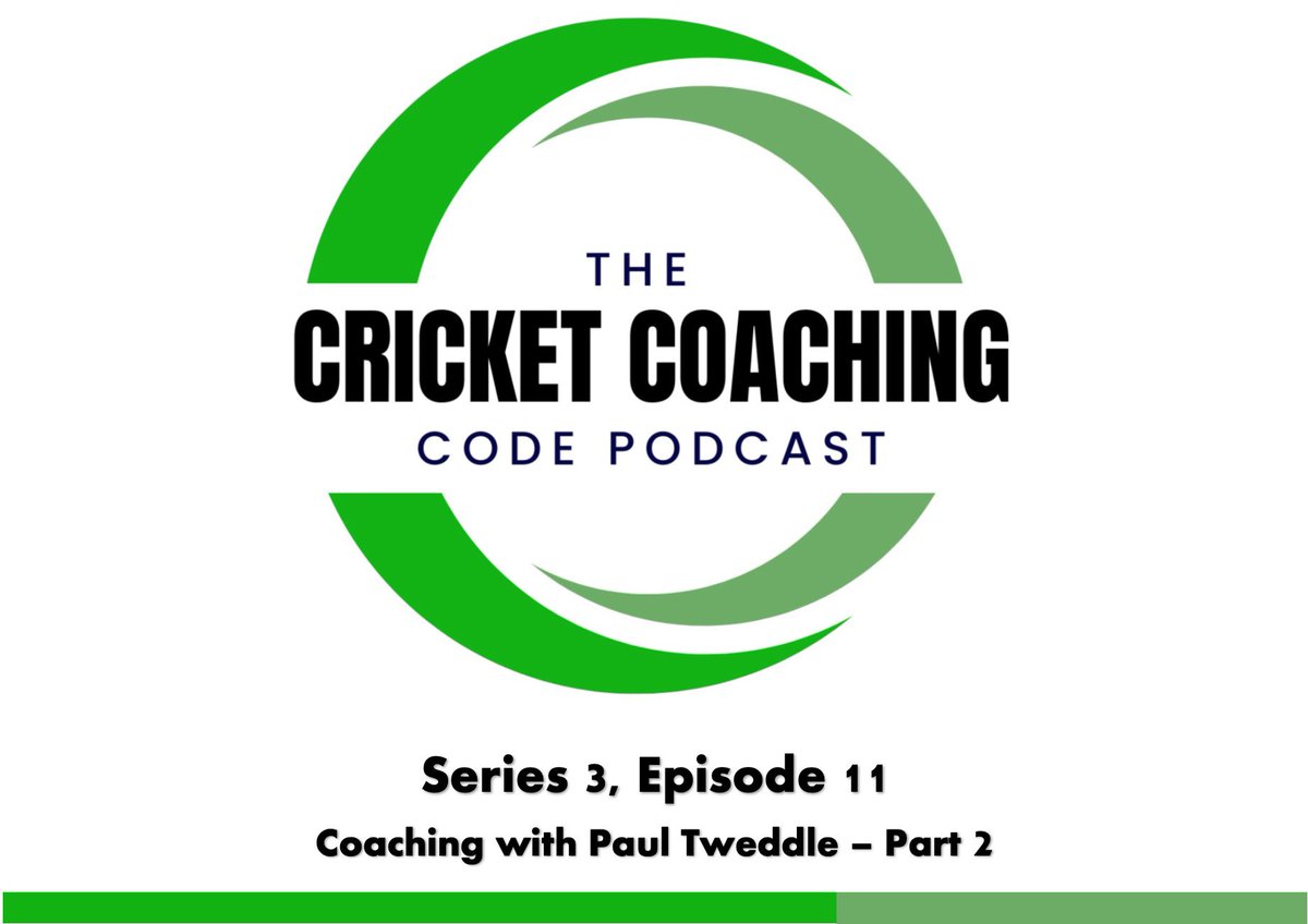 The Cricket Coaching Code Podcast (@tcccpod) on Twitter photo Series 3, Episode 11 is now OUT!
We were joined by <a href="/coachtweds/">Paul Tweddle</a> for the second part of his conversation about his coaching journey and experiences.
Listen and watch on
Apple:
podcasts.apple.com/gb/podcast/ser…
Spotify:
open.spotify.com/episode/1IJmcz…
YouTube:
youtu.be/JfhGqtfTFyM?si… Series 3, Episode 11 is now OUT!
We were joined by <a href="/coachtweds/">Paul Tweddle</a> for the second part of his conversation about his coaching journey and experiences.
Listen and watch on
Apple:
podcasts.apple.com/gb/podcast/ser…
Spotify:
open.spotify.com/episode/1IJmcz…
YouTube:
youtu.be/JfhGqtfTFyM?si…