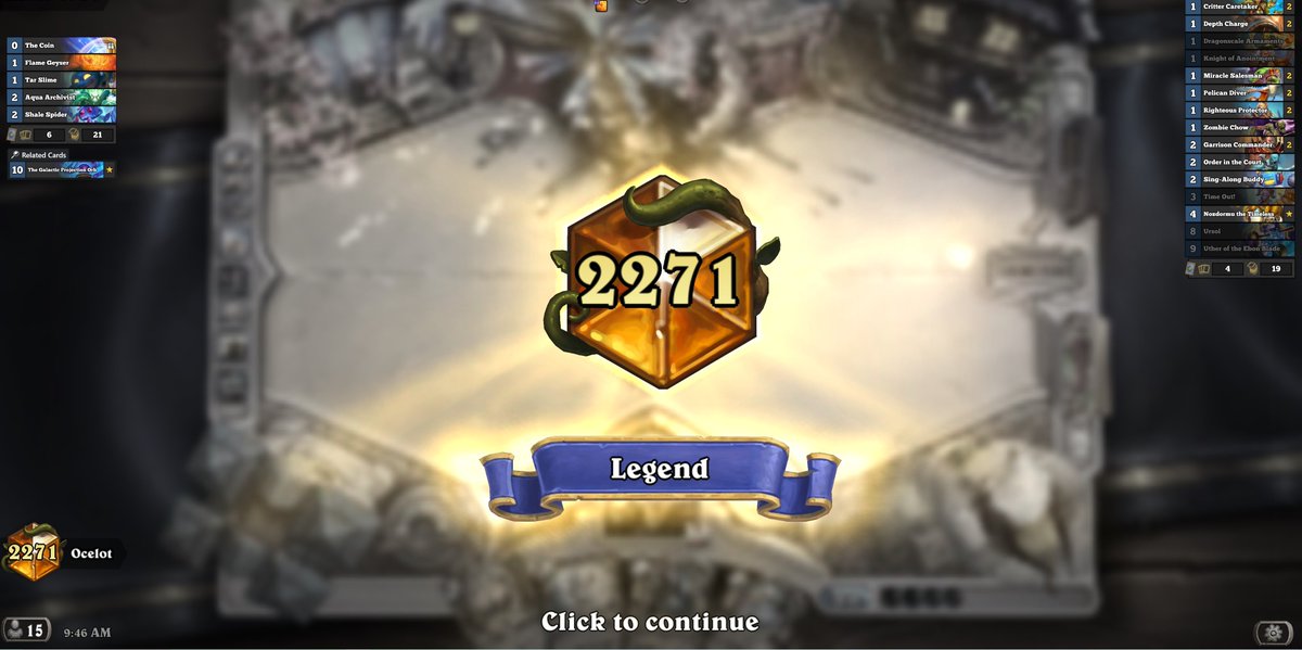 Ocelot_HS's tweet photo. 10* Wild EU Legend once more! 🥳
Used 3 different decks: finished with Exodia Paladin but switched it up with Call to Arms Paladin and a variant of @BOOGERW0RM's  Astral Communion Druid which was a blast! Decklists below. https://t.co/cD5SvTo99m