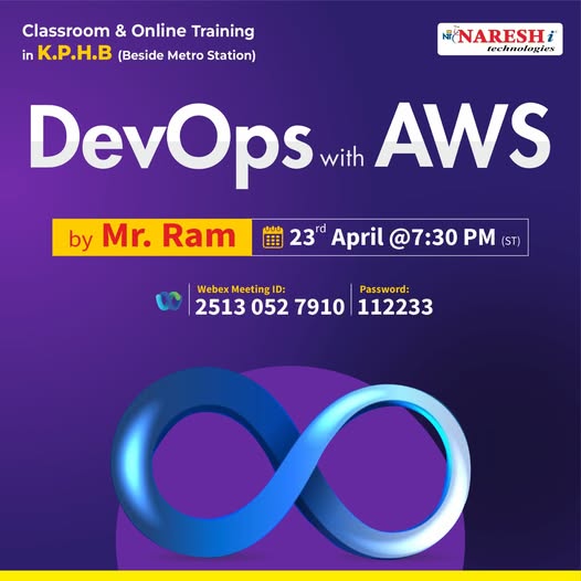 nareshitkphb's tweet image. 🚀 Kickstart your DevOps journey with AWS!
🔗 tinyurl.com/myzwvxt8
Join Mr. Ram’s live training on 23rd April @ 7:30 PM IST
📍KPHB or Online
🔐 ID: 2513 052 7910 | Pass: 112233
#DevOpsWithAWS #NareshIT #TechTraining #DevOpsCareer #Devopstraining #CloudComputing #KPHBTraining