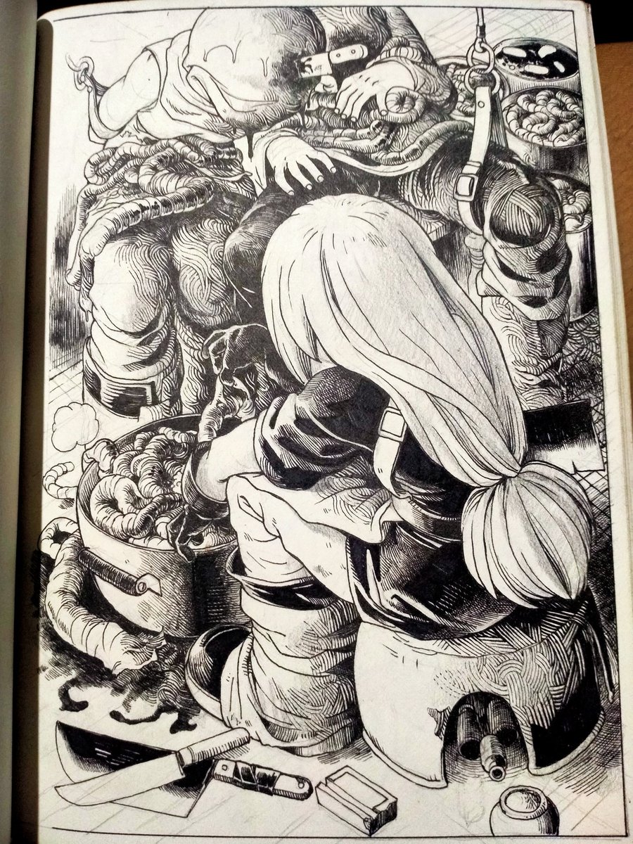 oligotd's tweet photo. #oc #illustration #guts #couple #drawing #sketch #drawingdark #art https://t.co/fZtE2DwI24