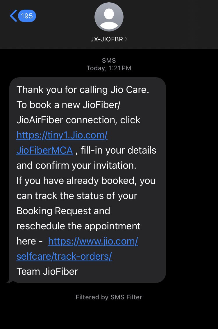 rajaditi28's tweet photo. I am trying to connect jio fiber support number but i am unable to get help just getting automated text message @reliancejio @JioCare please look into the issue. It’s been 8 days since i paid the amount. https://t.co/TC7iMssgnP