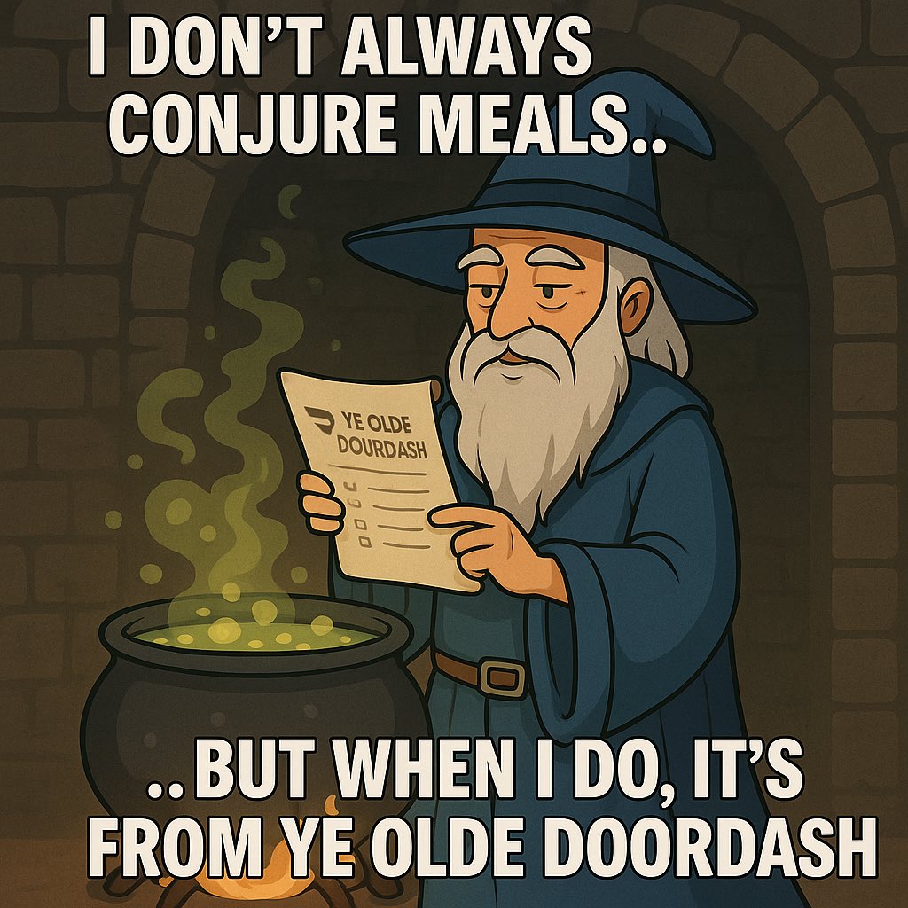 anmolraheja2's tweet photo. Even $WIZARD orders in now — thanks to @DoorDash, the true spell of convenience ✨

#WizardLife #YeOldeDoorDash #MagicMeals #MemeMagic #SpellDelivery #FantasyFunny #CauldronCuisine #GeekHumor #RelatableMemes #NerdLife 
@elonmusk #Wizards https://t.co/lWqWqlKIJ6