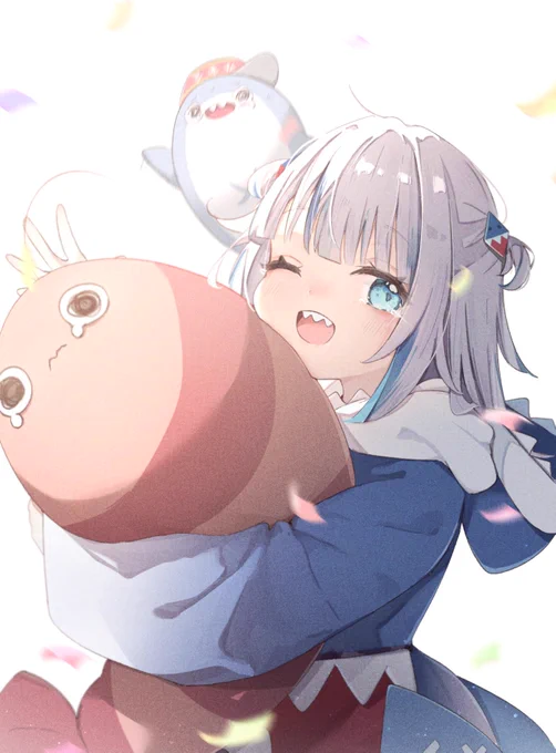 ありがとう、サメちゃん君のこと、絶対に忘れない…Thank u. My cute SharkYou will long live inside my memories...#gawrt 