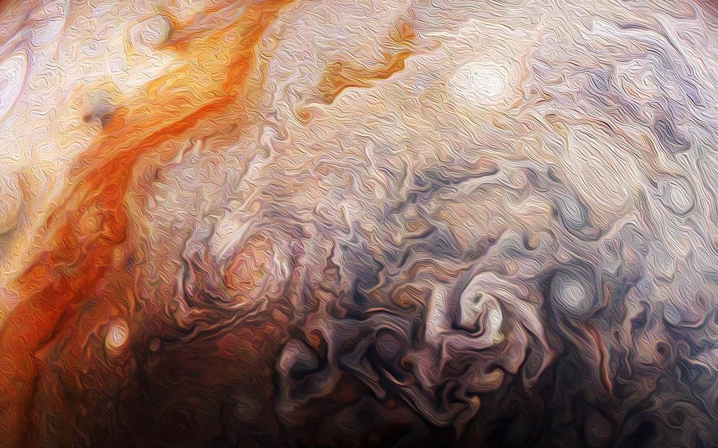 nasa_apodx's tweet photo. When the universe hands you a canvas, paint with gas giants! π¨π
Jupiter's clouds are just asking for a makeover. Who knew planetary beauty could be so avant-garde? #ArtInSpace #Jupiter https://t.co/asMob9c8lY