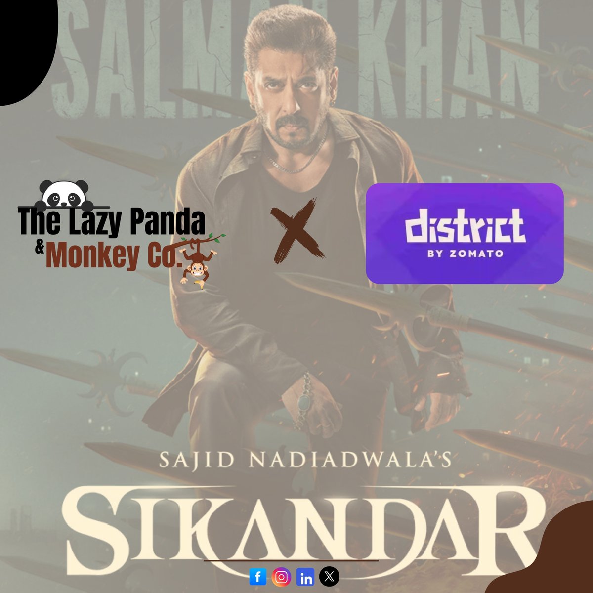 TLPMtweets's tweet photo. Our very first campaign for Sikandar has gone live, in collaboration with District by Zomato.
.
.
Salman Khan , Sikandar , Movie , Promotion , Influencer , Marketing , Agency, Ad , Instagram , Dance , Music , Movie , Ig, District, Zomato ) https://t.co/AqNWQufarq