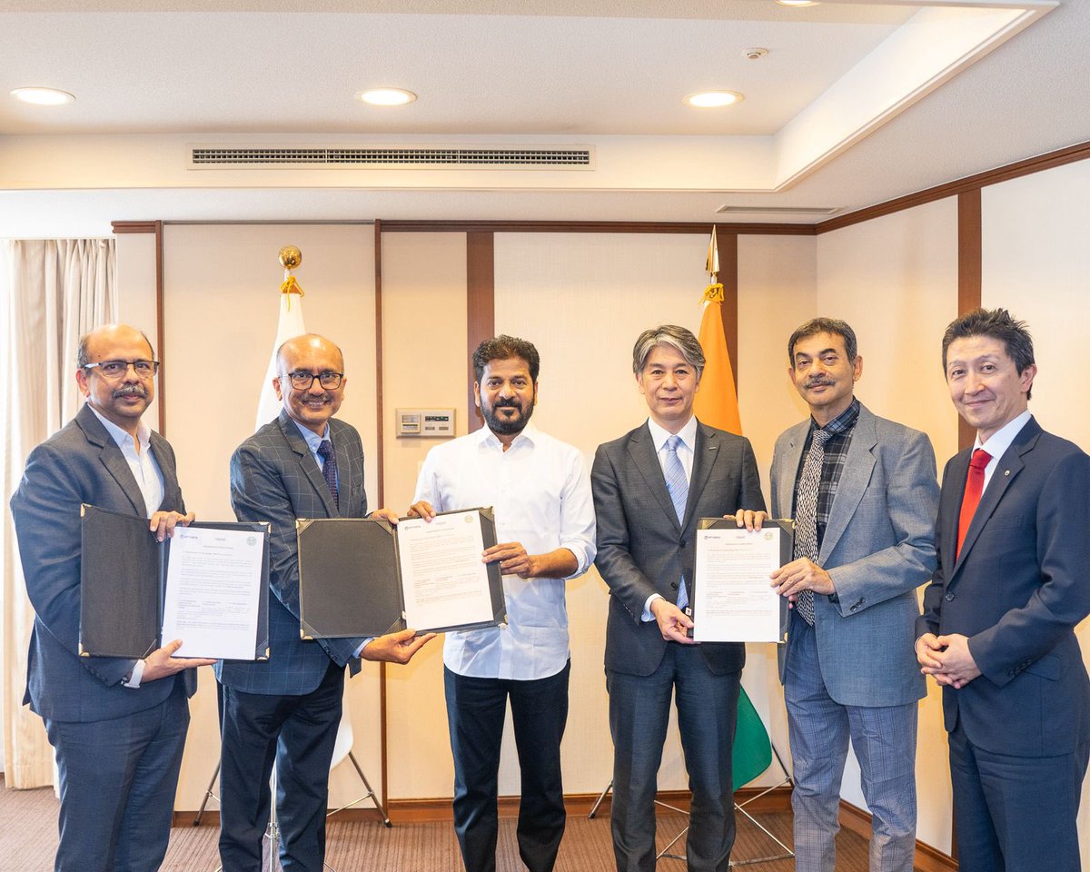 Emerging Technologies Govt. of Telangana (@emergingtechts) on Twitter photo Glad to share that a series of high-level discussions and strategic engagements driven by the <a href="/EmergingTechTS/">Emerging Technologies Govt. of Telangana</a> have culminated in a landmark achievement — the signing of a tripartite Memorandum of Understanding (MoU) between the Government of Telangana, NTT DATA, and Neysa Glad to share that a series of high-level discussions and strategic engagements driven by the <a href="/EmergingTechTS/">Emerging Technologies Govt. of Telangana</a> have culminated in a landmark achievement — the signing of a tripartite Memorandum of Understanding (MoU) between the Government of Telangana, NTT DATA, and Neysa