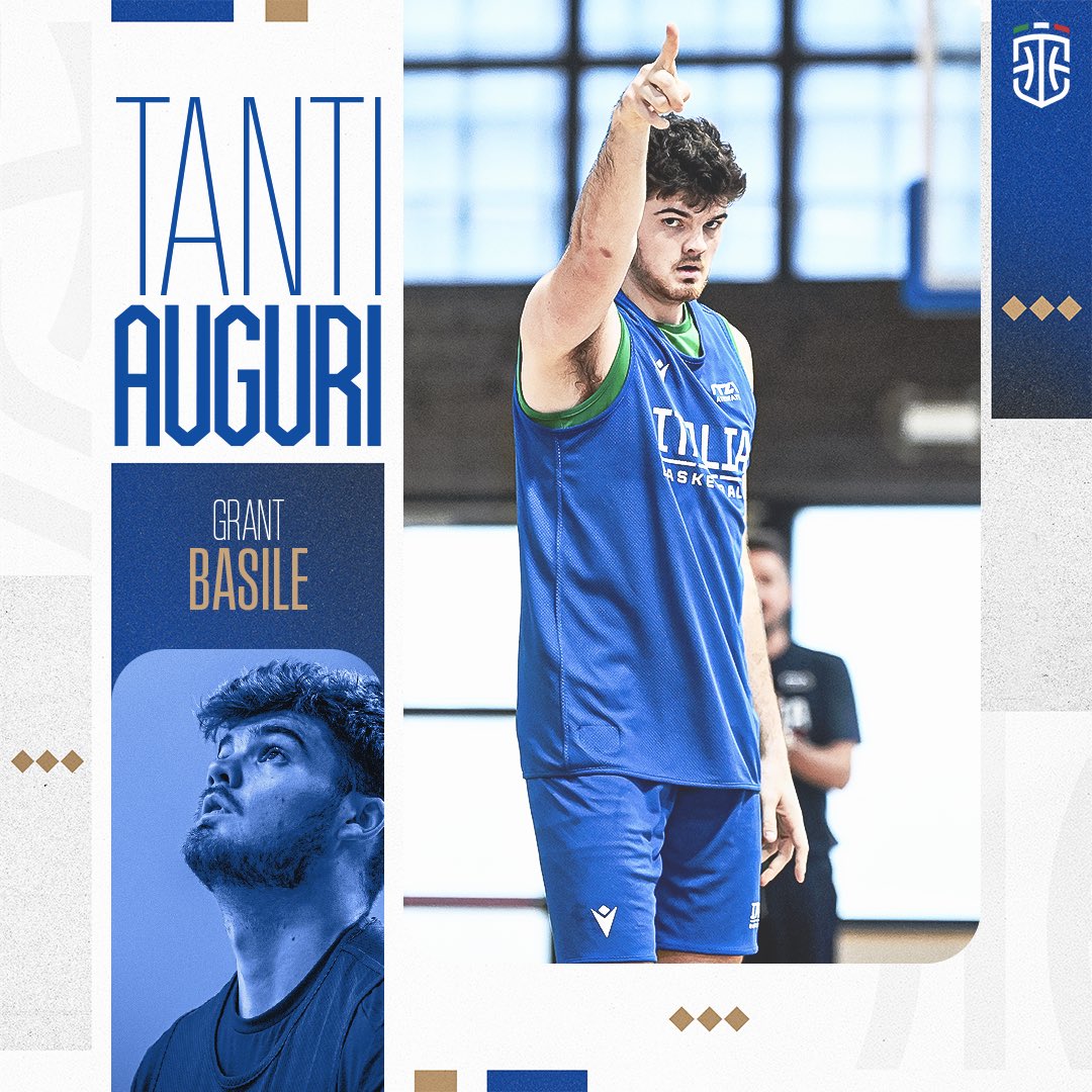 Italbasket's tweet photo. Un quarto di secolo 🎂

Tanti auguri, Grant 💙

#Italbasket https://t.co/Sr6KNCLaIR