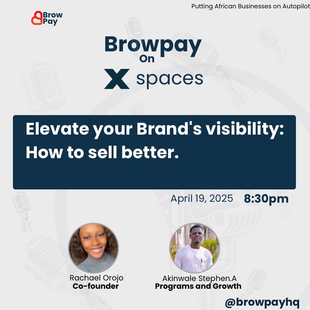 BrowpayHQ's tweet photo. Tonight by 8:30pm, we meet to discuss how to sell your brand better.
#onlineshopping #escrow #buildyour website https://t.co/15P3oziVUB