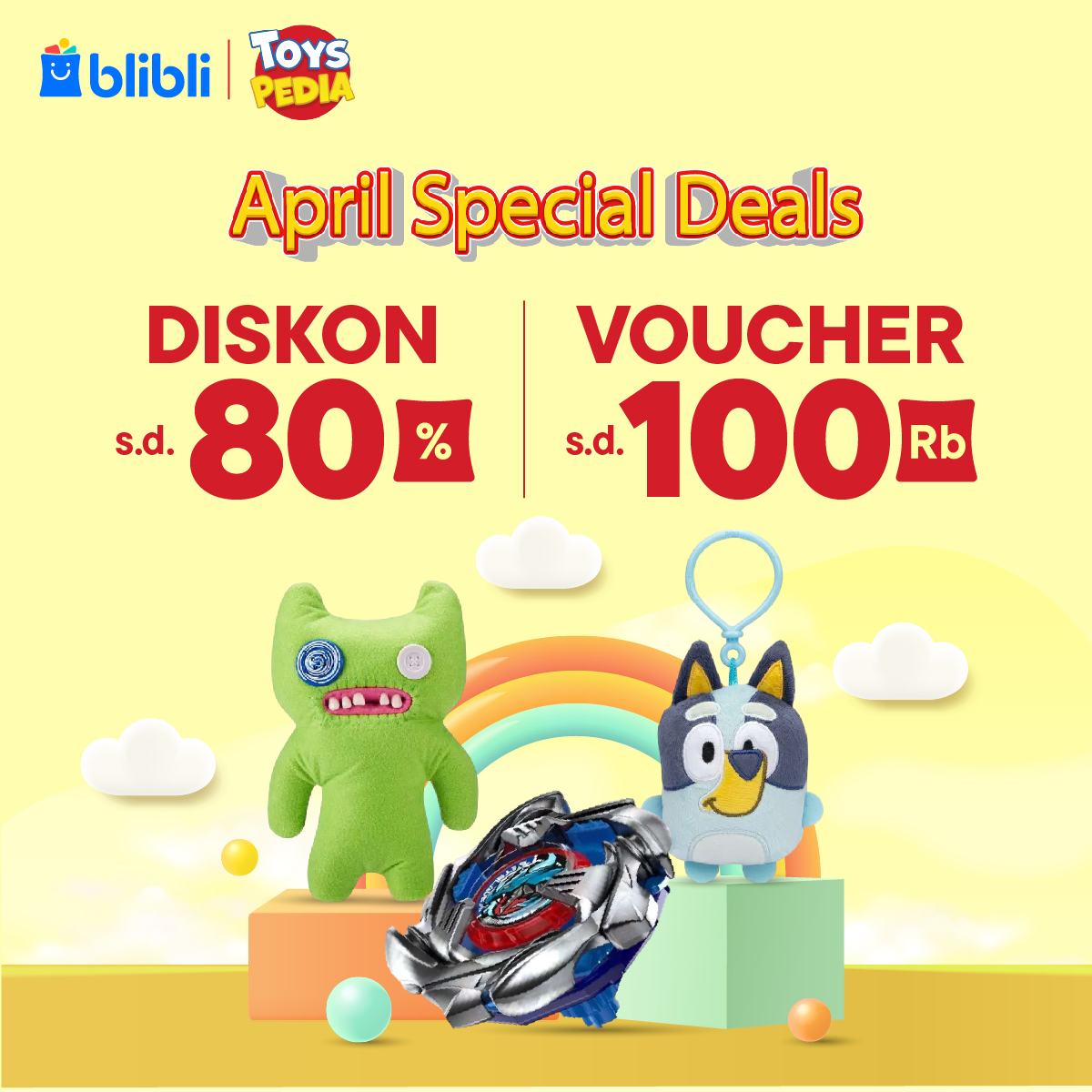 bliblidotcom's tweet photo. Ada yang mau 100 ribu?! ✨𝑵𝑲𝑲𝑪𝑯𝑰 📷 
yuk, Nanti Kita Kasih Cepek Hari Ini!  

• REPLY 1 mainan masa kecil kamu! (jgn takut ketawan umurnya 😆  
• FOLLOW aku + RT LIKE tweet ini 
• Pemenang acak 

Tebus keinginan masa kecil, cek mainan di sini-> https://t.co/OMAnYijsTF #BlibliMVG