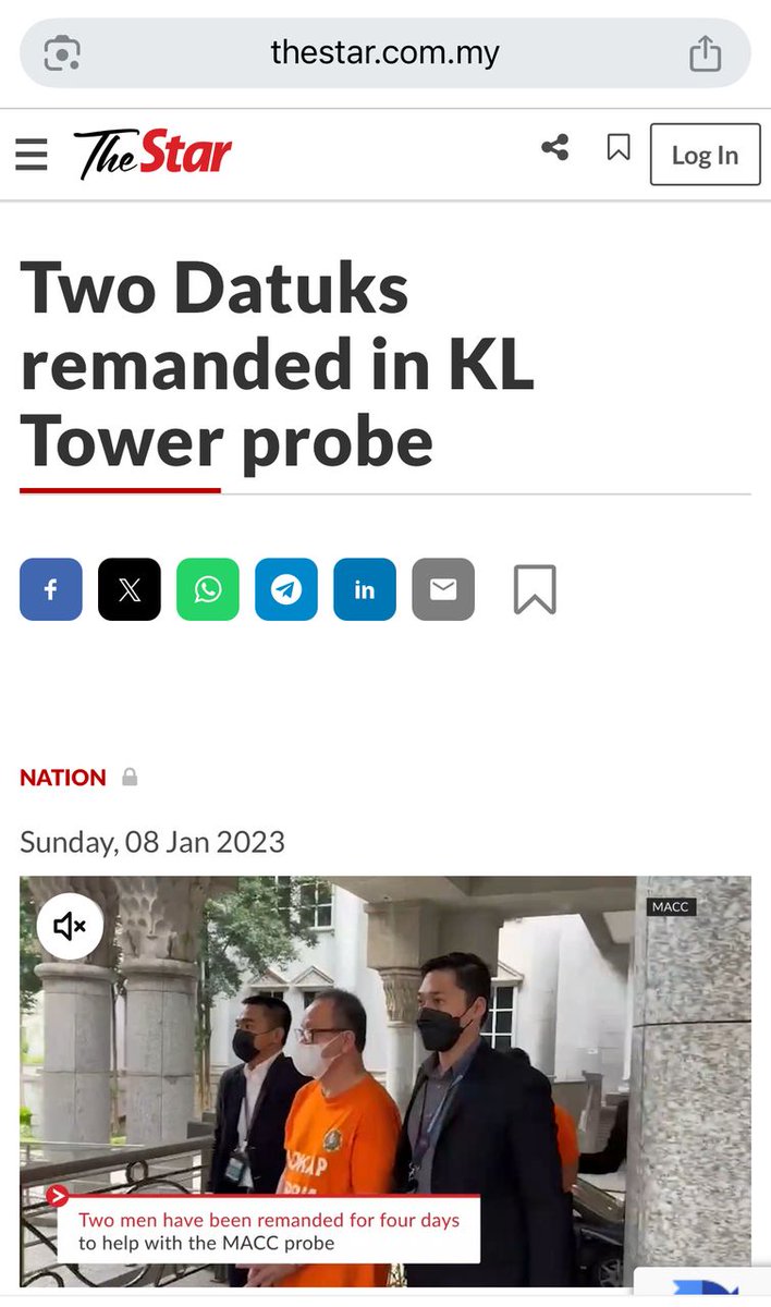 Marchfoward's tweet photo. Masih naik lagi isu pasal Menara KL kena jual kat Cina ni. Padahal isu tu takda apa pun

Berdasarkan pembacaan aku. Yang berlaku ialah korupsi. Dan orang Melayu sendiri turut terlibat korup dalam kes penjualan Menara KL ni. 

Kisah dia begini. Ada satu syarikat tender ni nama dia HydroShoppe cuba menang tender Konsesi Menara KL

Pengarah HydroShope Datuk Abdul Hamid cuba beli konsesi Menara KL dengan murah sebanyak RM 3.8 Juta dengan rasuah Datuk Tan Ser Lay sebanyak RM 500,000 pada Oktober 2022

Rasuah tu bukan sekali bayar tau. RM 500,000 setahun selama 15 tahun tau bukan sikit 

Pembelian tu kenapa dianggap murah sebab Menara KL untung besar kot iaitu RM 25.6 Juta pada 2018 dan RM 20.9 Juta pada 2019. Jadi jual sebanyak RM 3.8 Juta tidak padan dengan nilai 

Benda jadi lagi fishy sebab proses tender tak jelas dan dibuat secara tergesa-gesa. Kemudian ada pihak cuba plot twist kononnya ia dijual kepada orang Cina padahal ada pihak berkepentingan yang rugi apabila Kerajaan nak batalkan konsesi HydroShoppe ni 

HydroShoppe ni plot twist cakap nak saman Kerajaan RM 1 Bilion sebab tak patuh dengan konsesi dan kata kerajaan salah 

Jadi sebenarnya jauh betul cerita yang disebarkan kononnya Menara KL mahu dijual kepada Cina hanya kerana company Melayu yang berkemungkinan korup tak dapat

Ketika ini kes masih berjalan di Mahkamah ketika ini dan sedang dibicarakan