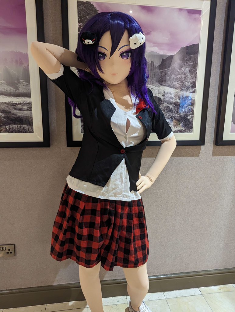 THIS ENTIRE MEET WILL FEEL THE ULTIMATE DEPAIR!!! &gt;:D 

I-I-I mean…  I love donuts, w-wanna go get some? 🍩

📸: <a href="/ali_cyberthot/">Ali-Chan</a> 

#kigurumi #animegao #着ぐるみ