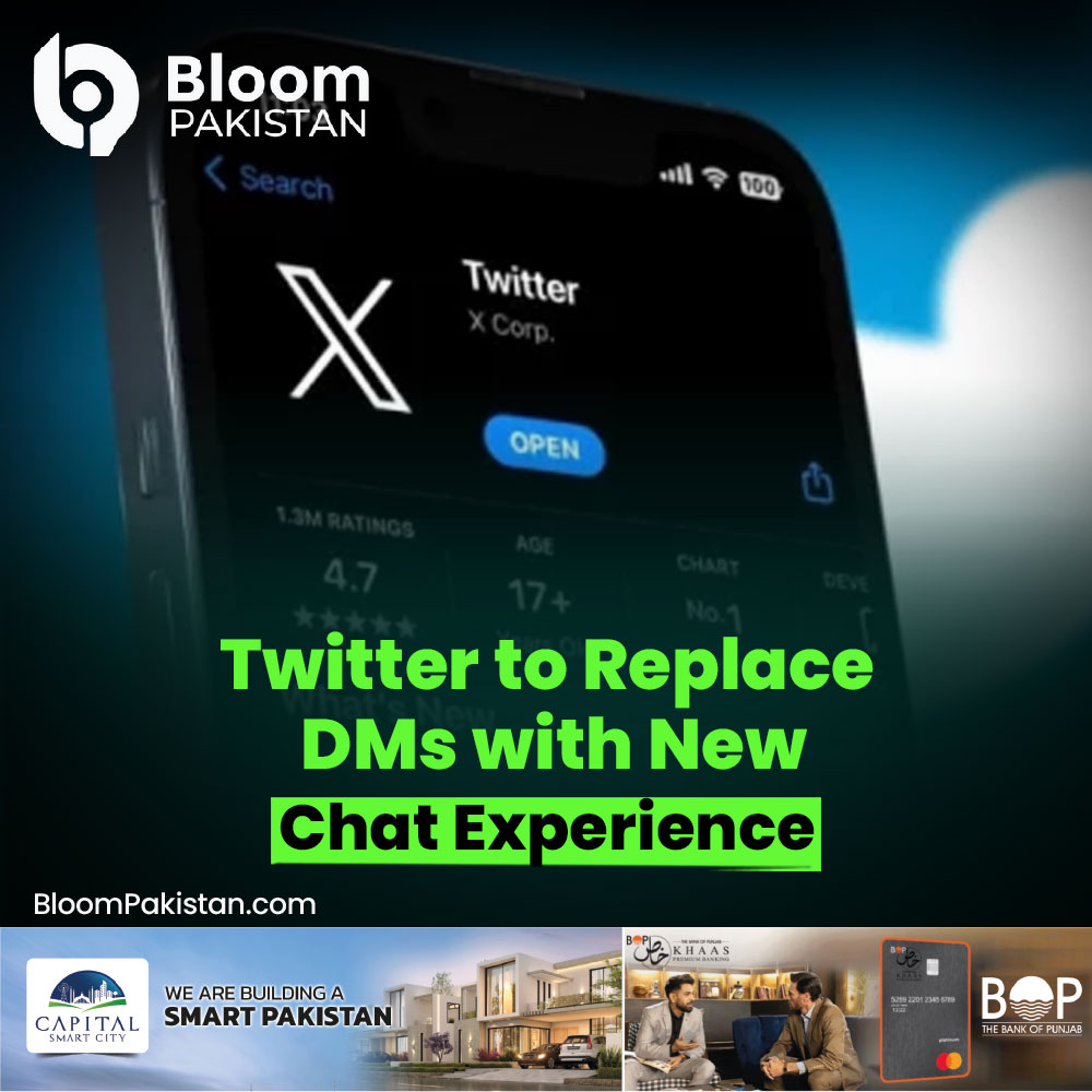 bloom_pakistan's tweet photo. Twitter/X Launching New Chat Experience, Replacing Traditional DMs

#BloomPakistan @X  #TwitterUpdate #XApp #NewChatFeature #DMReplacement #TechNews #SocialMediaUpdate #ElonMusk #XChat #TwitterDMs #BreakingTech

Read More:
https://t.co/BHquAwXax6 https://t.co/fwOb30YB25