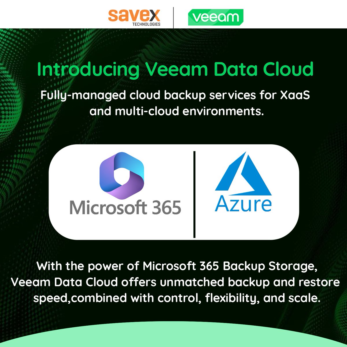 SavexTechnology's tweet image. As ransomware threats rise and cloud environments grow more complex, secure, efficient, and scalable backup solutions are no longer optional—they&apos;re essential.
For more details mail us at Marketing@savex.in

#VeeamDataCloud #Microsoft365 #CloudBackup #DataProtection
