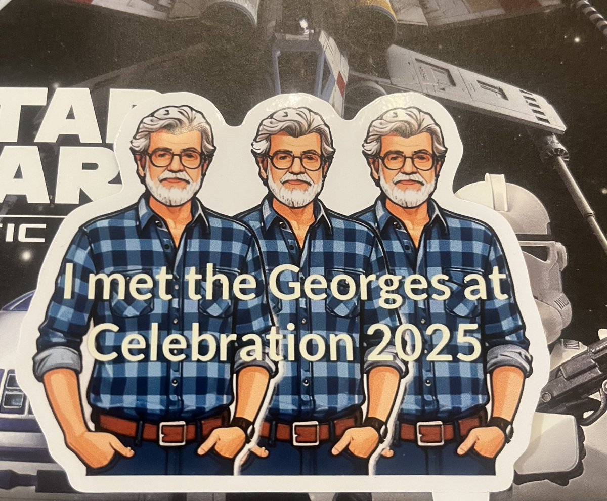 memories2624's tweet photo. 私もジョージルーカスに会った　��情見て！最高だから
I met the Georges at Celebration 2025

#スターウォーズセレブレーション
#SWCJ https://t.co/kpjAIc2DmE