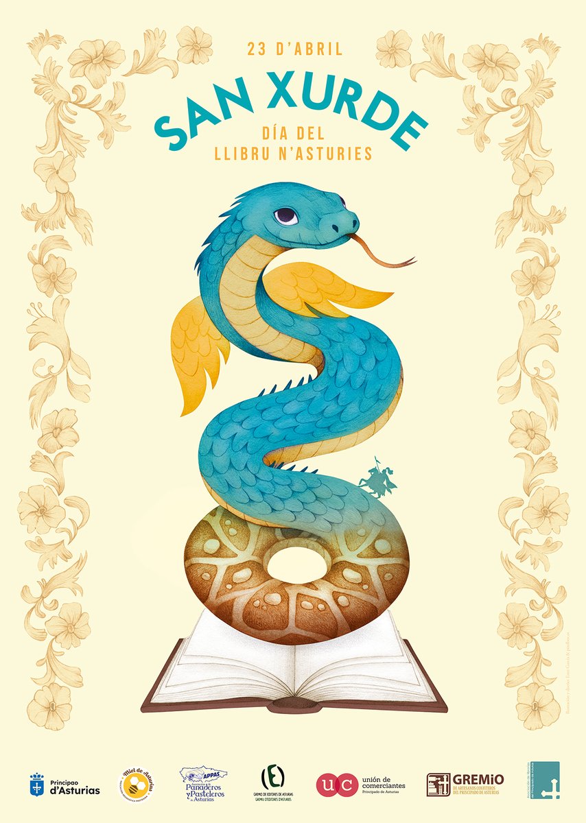 Este 23 de abril nace #SanXurde
De la unión de nuestras librerías, editoriales, panaderías, confiterías y apicultores surge la propuesta de darle una identidad propia a nuestro Día del Libro. Este 2025 súmate al comienzo de una tradición…
🐍📚🥯
editoresdeasturias.com/2025/04/19/cul…