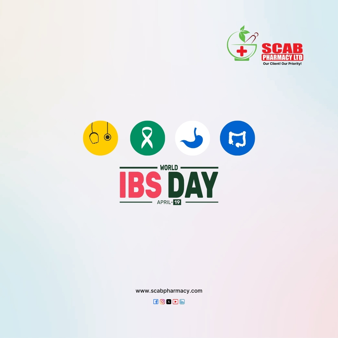 On #WorldIBSDay2025, remember to manage your symptoms with care. Eat fresh, avoid triggers, and seek support to live your best life. Early diagnosis and lifestyle changes can bring relief and hope. Take charge of your gut health—because you deserve the best!
#SCABPharmacy