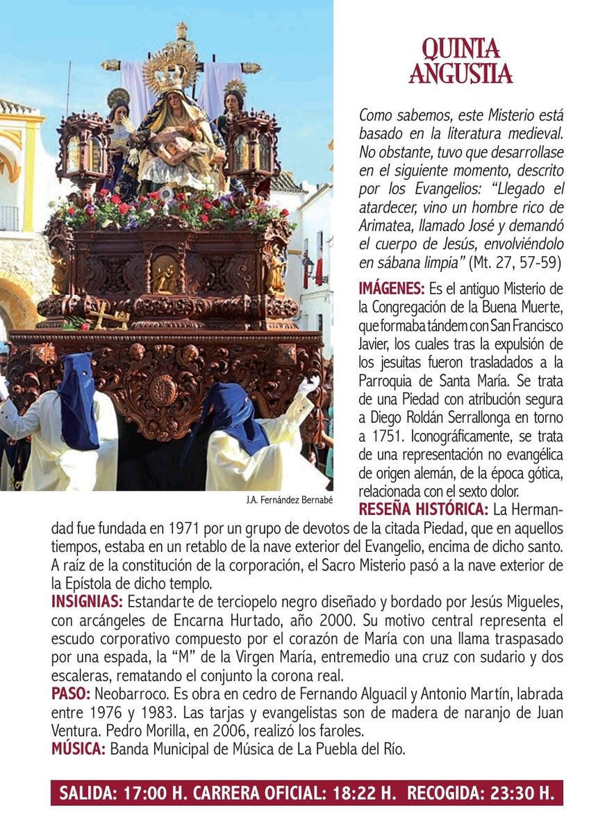 🥁 <a href="/AMRedencion/">La Redención</a>, <a href="/AM_SMMagdalena/">A.M. Santa María Magdalena</a>, <a href="/BandaCenturia/">Banda Centuria Macarena</a>, <a href="/BM_LaPuebla/">BM La Puebla</a>