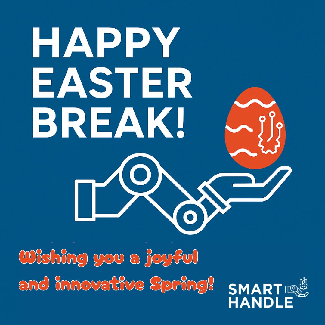 🌸Happy Easter break from #SMARTHANDLE! 
Enjoy a well-deserved break! We’ll be back soon, ready to boost Europe's smart manufacturing future! 🚀
#HappyEaster #HorizonEurope #SmartHandling