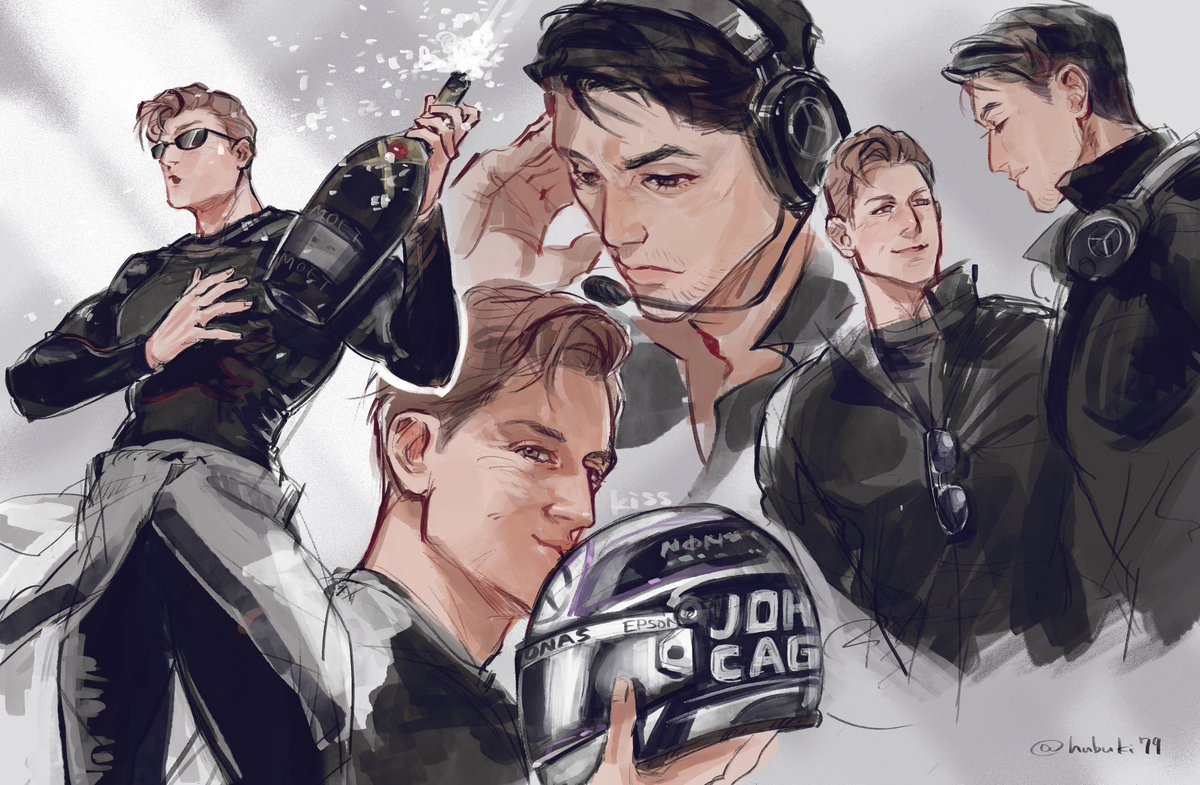 最近F1🏁にハマっているんですが、
感情的なジョニーと冷静なケンシの夫婦漫才みたいな無線のやりとりがファンの間で人気というF1AUの妄想をしていました
#johnshi