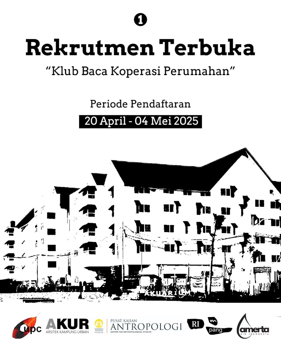 AekMaguling's tweet photo. (Rekrutmen Terbuka)
“Klub Baca Koperasi Perumahan”

“Klub Baca" merupakan bagian dari acara “Festival Koperasi Perumahan di Indonesia 2025”. Salah satu tujuan dari Klub Baca adalah memperdalam pemahaman tentang koperasi, perumahan, dan koperasi perumahan. https://t.co/3660lOyhKO