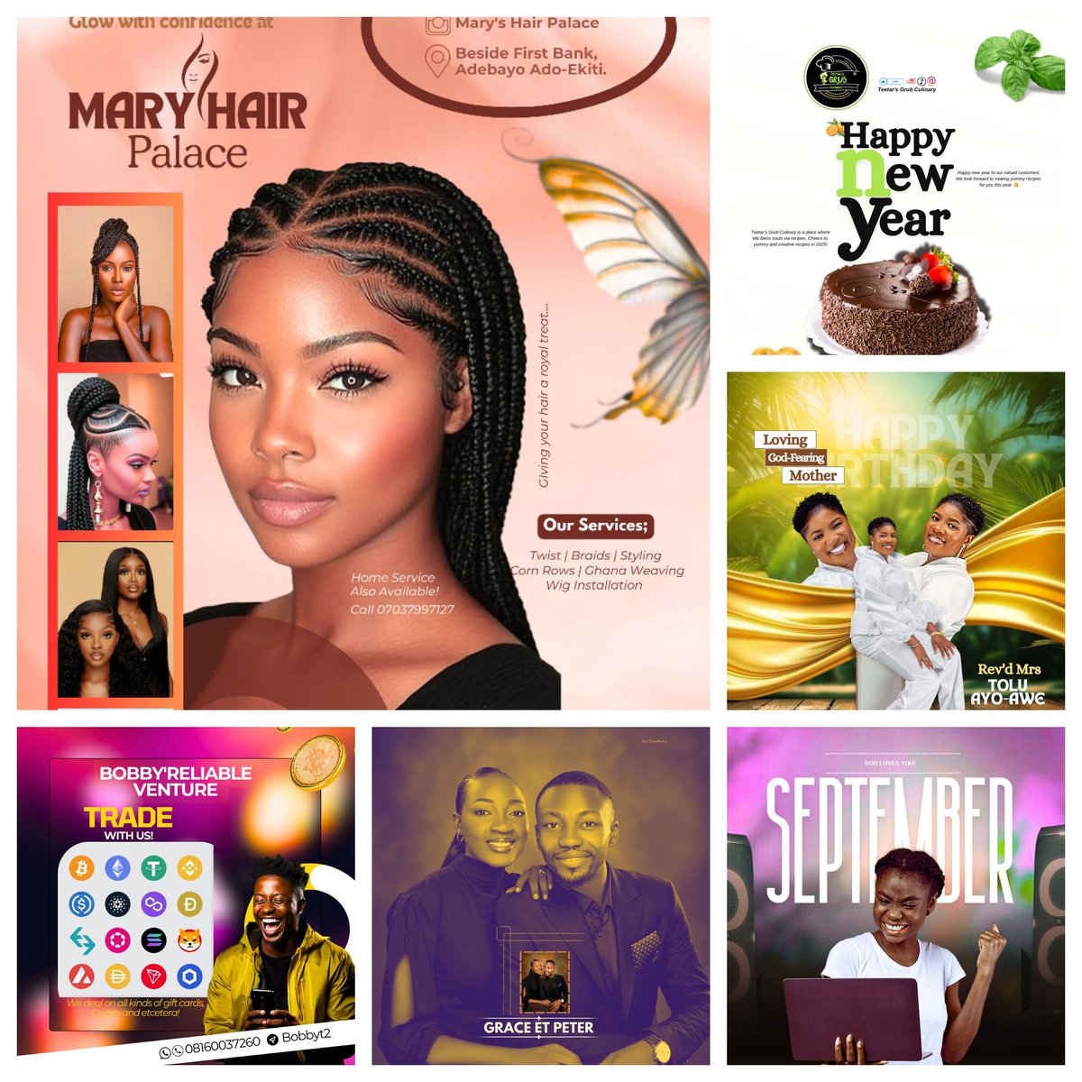 davidson2_gold's tweet image. Here are a few designs I created that significantly boosted my clients&apos; social media presence. Clean, engaging, and result-driven! Hire Me Now!
#TeeCreativity
#xgraphicdesigner
#professionalgraphicdesigner
#socialmediadesigner
#remotegraphicdesigner
#internationalgraphicdesigner