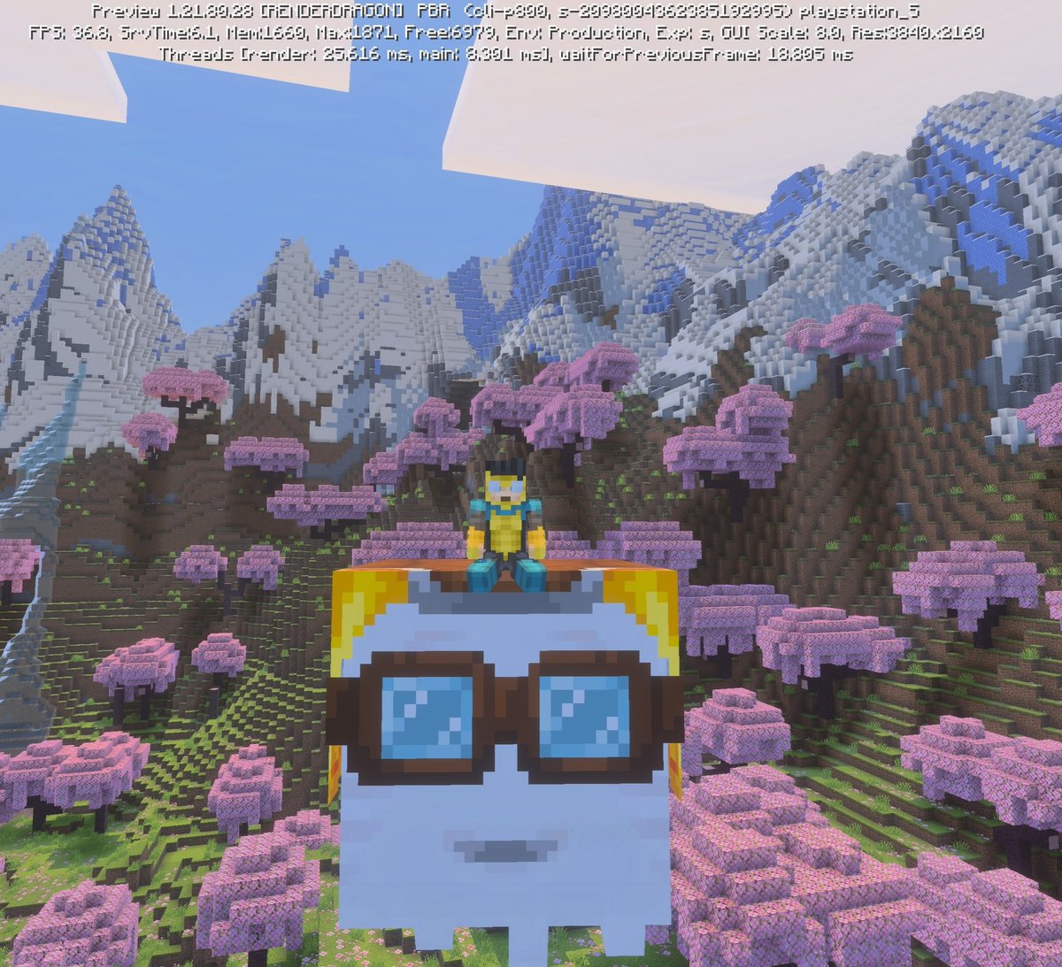 heikoriza's tweet photo. My stylus broke so I can’t draw, but I’ve been obsessed with Minecraft, and why are they lowk twinning #INVINCIBLE #MinecraftPreview https://t.co/QwuOJaXxao