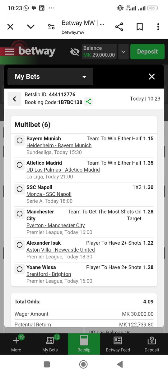 Zitheka's tweet image. Staking my all on this one, go with me🔥🔥

1B7BC138...4.09 odds

@BetwayMalawi