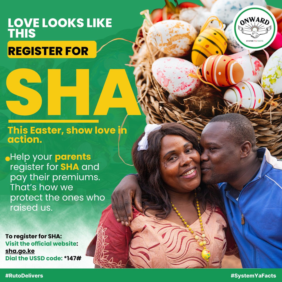 TruthfullBoy's tweet photo. Families deserve more than Easter gifts. Give them health protection. Let Healthy Love Language guide you to SHA. Register at https://t.co/xYZsfSSc5H or dial *147# and offer the gift of peace of mind. #EasterWithSHA https://t.co/4A1zRfHcVK